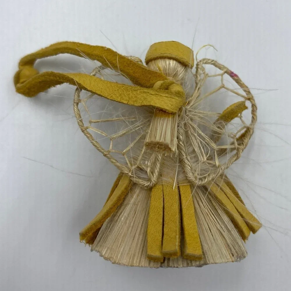 Mini Corn Husk Angel Ornament Miniature 2
